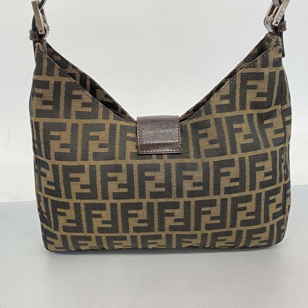 FENDI Brown Canvas Zucca Shoulder Bag - Picture 11 of 11